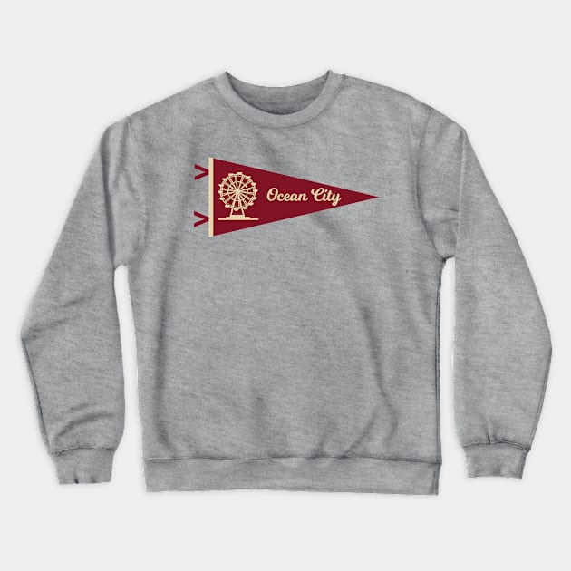 Vintage Ocean City Pennant Crewneck Sweatshirt by fearcity